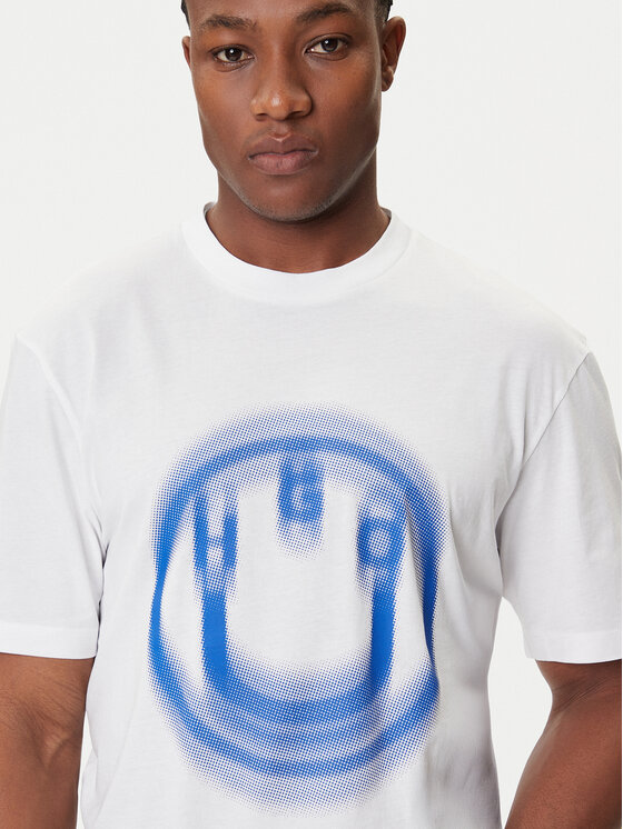 HUGO HUGO Tricou Nalax 50543493 Alb Regular Fit