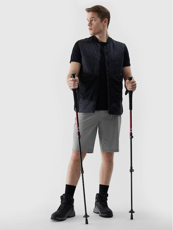 4F 4F Bežecká vesta 4FWSS24TVJAM095-21S Čierna Custom Slim Fit