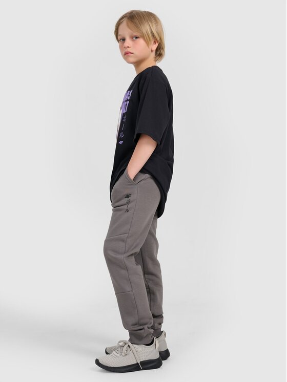 4F 4F Παντελόνι φόρμας 4FJRAW25TTROM1663-24S Γκρι Loose Fit