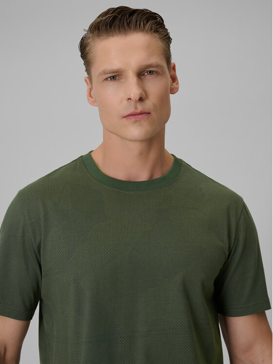 4F 4F T-Shirt ESSENTIALS Khaki Regular Fit