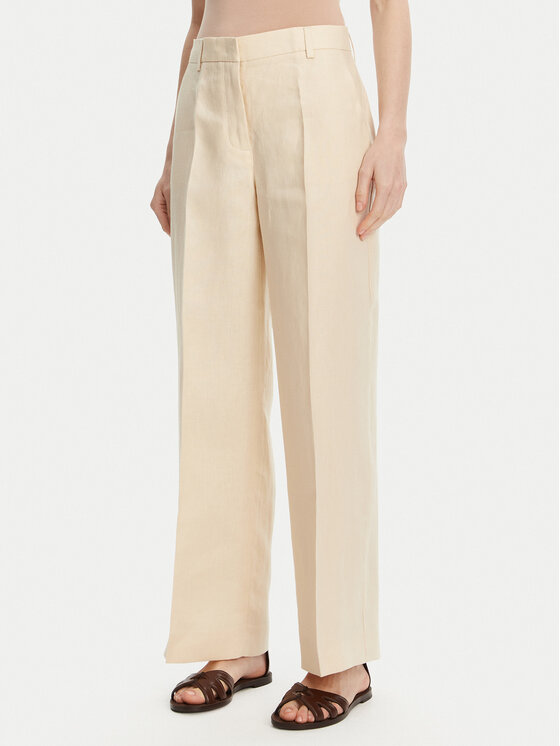 Weekend Max Mara Weekend Max Mara Szövet nadrág Malizia 2515131052 Ekru Regular Fit