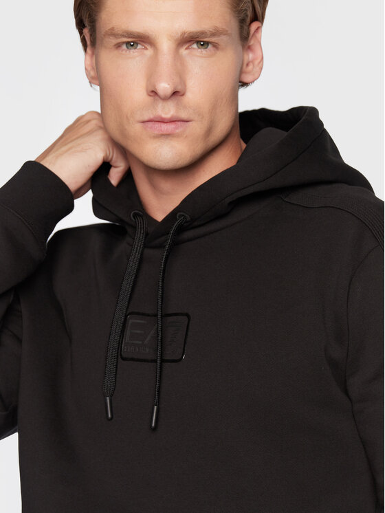 EA7 Emporio Armani EA7 Emporio Armani Džemperis ar kapuci 6LPM96 PJ07Z 1200 Melns Regular Fit