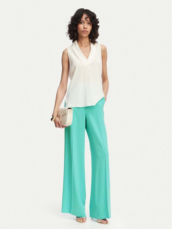 Marella Marella Текстилни панталони Stampa 2613131032 Електриков Straight Fit
