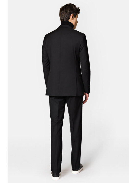 Lancerto Lancerto Garnitur Seattle GA073123000010 Czarny Slim Fit