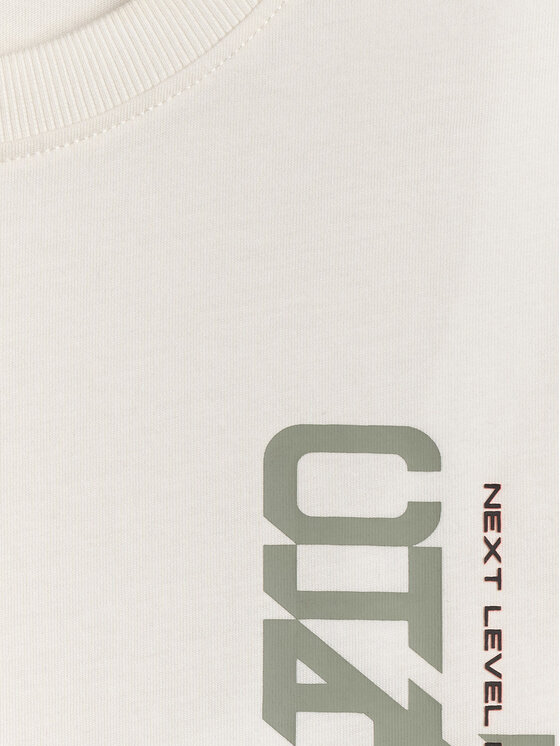 4F 4F T-Shirt BRAND CODE Kremowy Regular Fit