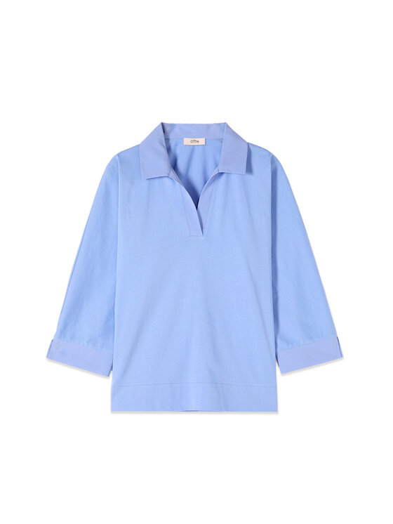 Oltre Oltre Koszula G079J004536N004 Turkusowy Regular Fit
