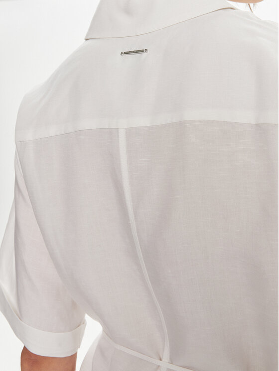 Calvin Klein Calvin Klein Košilové šaty K20K206697 Bílá Relaxed Fit