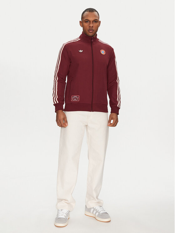 adidas adidas Bluza FC Bayern Terrace JF0582 Czerwony Slim Fit