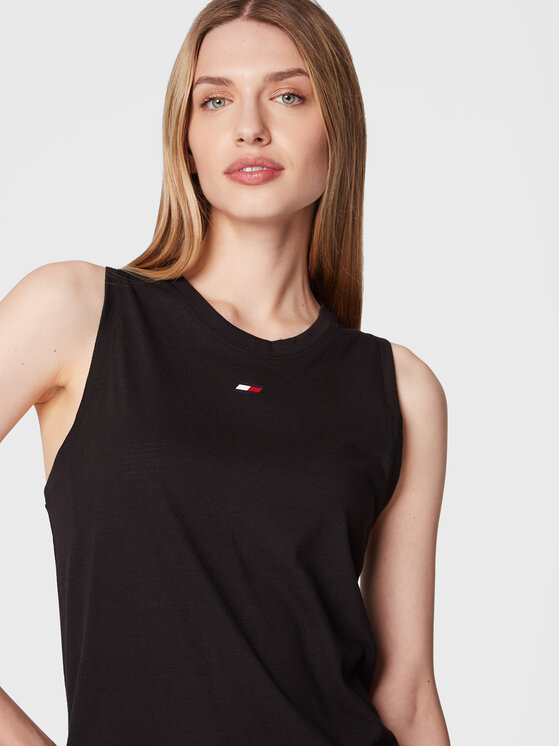 Tommy Hilfiger Tommy Hilfiger Top Mesh Core S10S101390 Černá Regular Fit