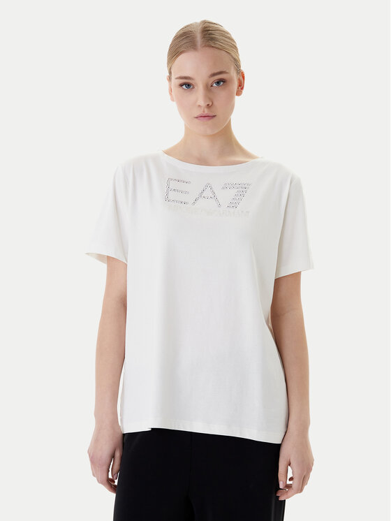 EA7 Emporio Armani Tricou 7W001098 AF14880 U1142 Alb Slim Fit