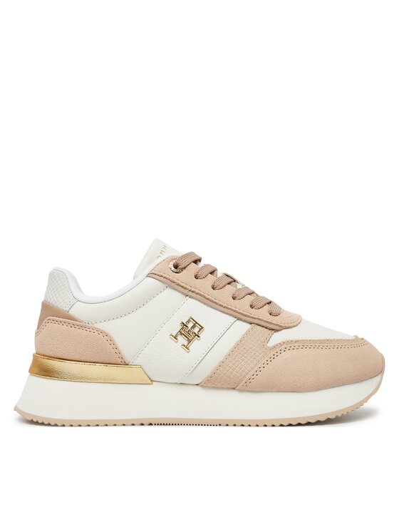Damskie Sneakersy Tommy Hilfiger, Rozmiar 41, Beżowe, Th Fashion Runner FW0FW08475