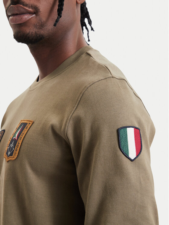 Aeronautica Militare Aeronautica Militare Pikkade varrukatega T-särk 262TS2568UJ00703 Khakivärviline Regular Fit