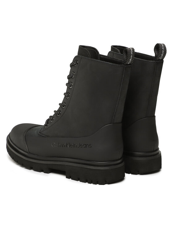 Calvin Klein Jeans Calvin Klein Jeans Ghete Chunky Combat Laceup Boot Rub YW0YW01066 Negru