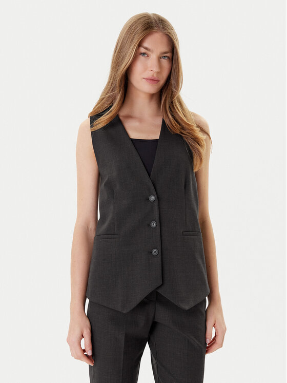 MAX&Co. Kamizelka garniturowa Colour 2526156022200 Czarny Regular Fit