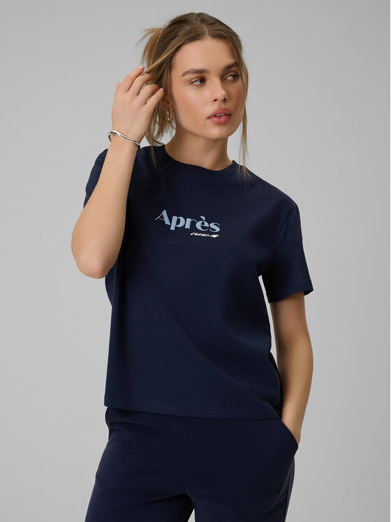 4F 4F T-Shirt APRES SKI Granatowy Boxy Fit