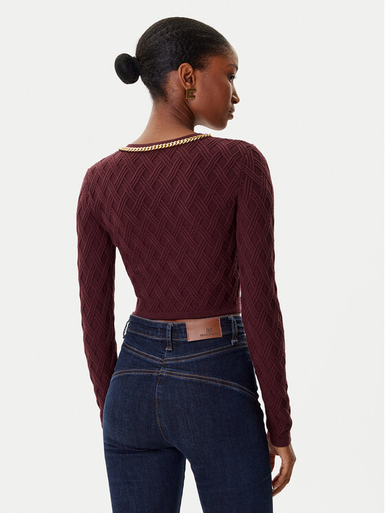 Elisabetta Franchi Elisabetta Franchi Cardigan MK-29B-56E2-V450 Vișiniu Regular Fit