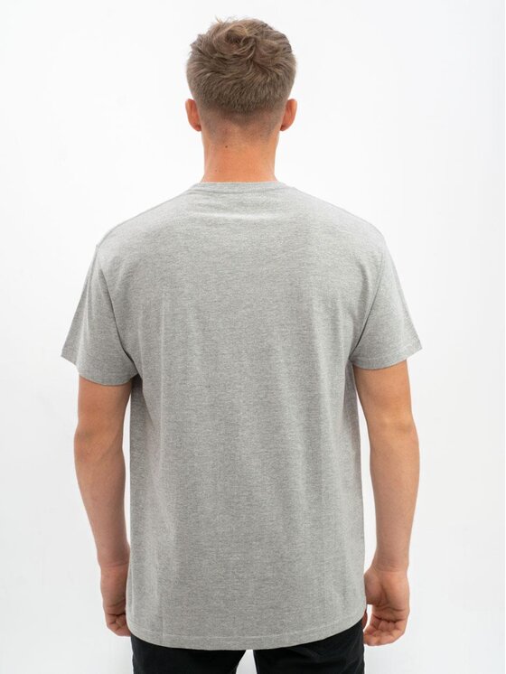 Smerfy Smerfy T-Shirt Koszulka Z Krótkim Rękawem Męska Szara Smerfy Square XXL Szary Regular Fit