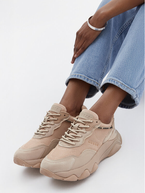 Guess Guess Sportcipő Micola FL7MIC LEA12 Bézs