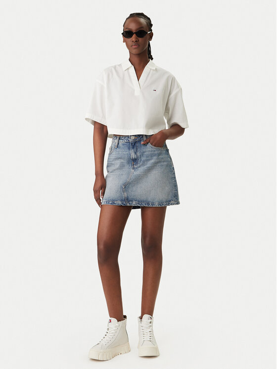 Tommy Jeans Tommy Jeans Poloshirt DW0DW22596 Weiß Relaxed Fit