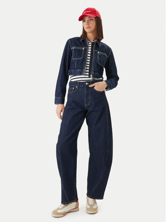 Tommy Jeans Tommy Jeans Džinsinė striukė DW0DW22384 Tamsiai mėlyna Straight Fit