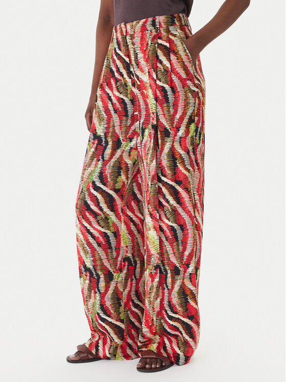 LOLA CASADEMUNT LOLA CASADEMUNT Bavlnené nohavice MS2614027 Farebná Wide Leg