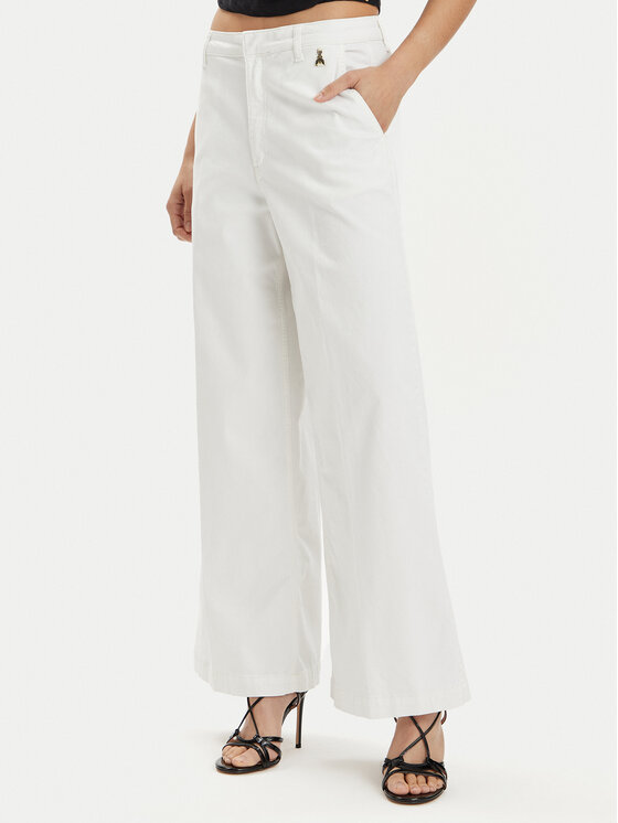 Patrizia Pepe Patrizia Pepe Pantaloni di tessuto 2P1577/D076-W146 Bianco Relaxed Fit