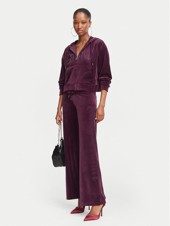 Juicy Couture Juicy Couture Spodnie dresowe Old Gothic JCWBJ226334 Fioletowy Regular Fit