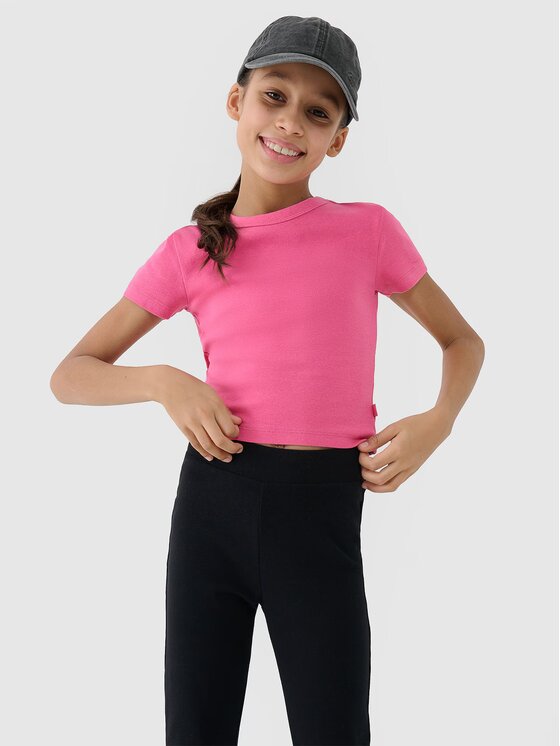 4F 4F T-Shirt 4FJWSS25TTSHF1852-54S Ροζ Slim Fit