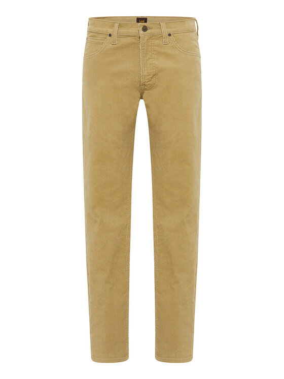 Lee Lee Spodnie materiałowe DAREN ZIP FLY Brązowy Straight Fit