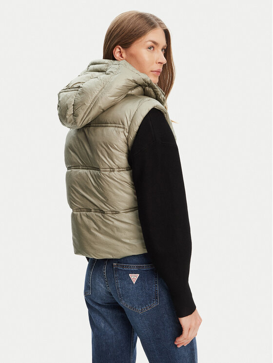 Guess Guess Športová vesta W5YL11 WHDO2 Zelená Regular Fit
