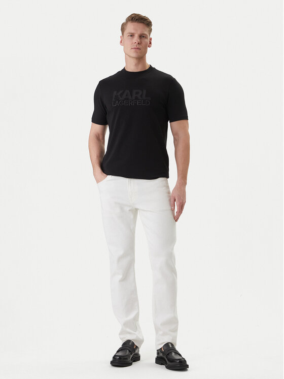 KARL LAGERFELD KARL LAGERFELD Tricou 755035 562221 Negru Regular Fit