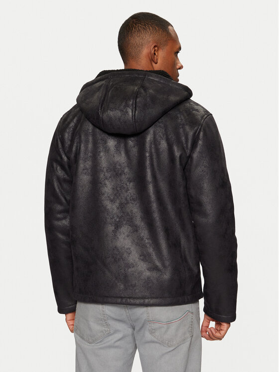 EA7 Emporio Armani EA7 Emporio Armani Яке от имитация на кожа 6DPBA5 PN54Z 1200 Черен Regular Fit