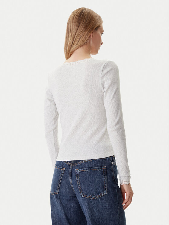 Tommy Hilfiger Tommy Hilfiger Bluse UW0UW06071 Grau Slim Fit