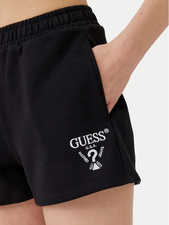 Guess Guess Pantaloni scurți sport V5GD19 KC3D2 Negru Relaxed Fit