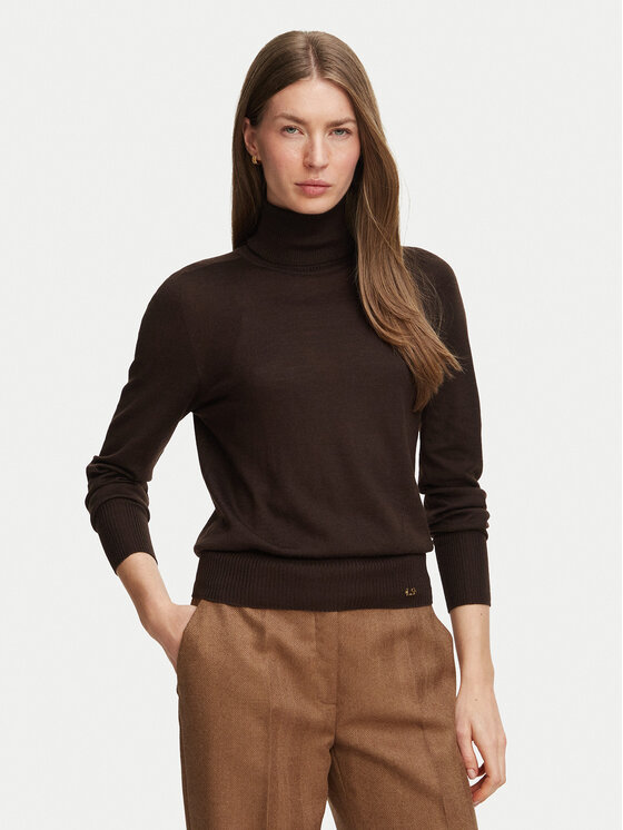 Luisa Spagnoli Luisa Spagnoli Rollkragenpullover Manos F 100524 Dunkelbraun Regular Fit