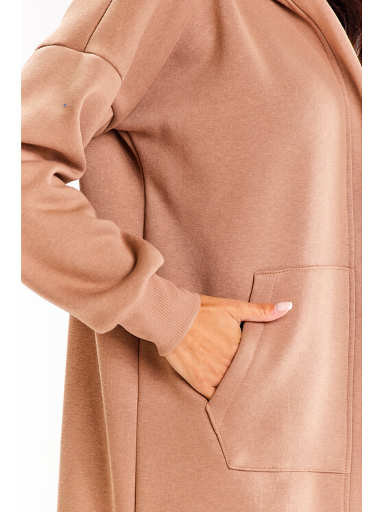 Awama Awama Bluza A613 Beżowy Basic Fit