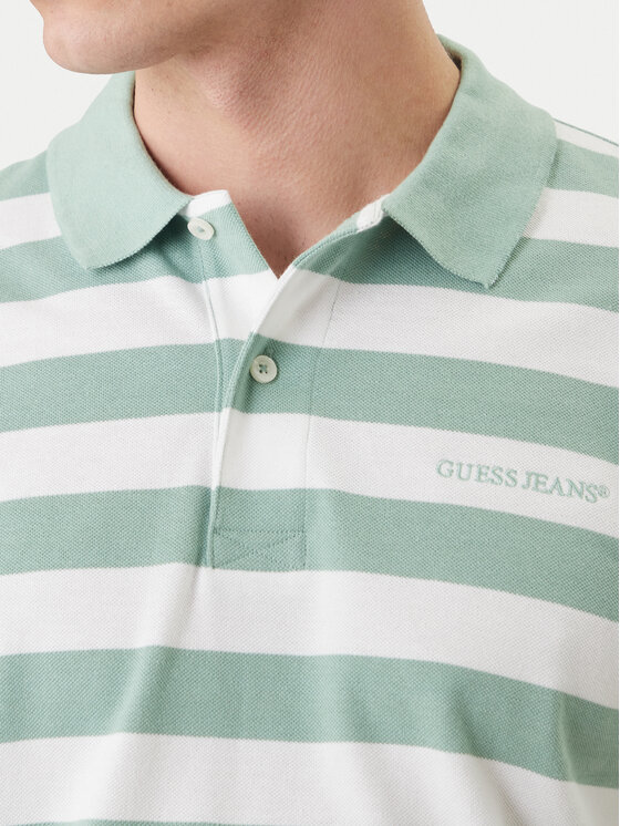 Guess Jeans Guess Jeans Polo M6GP00 KCOT1 Zielony Regular Fit