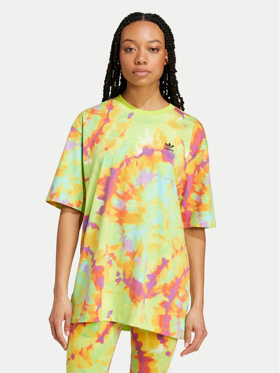 adidas T Shirt Tie Dyed IY7595 Bunt Loose Fit Modivo