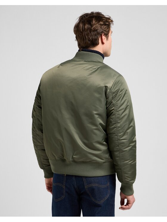Lee Lee Kurtka bomber Bomber Zielony Regular Fit