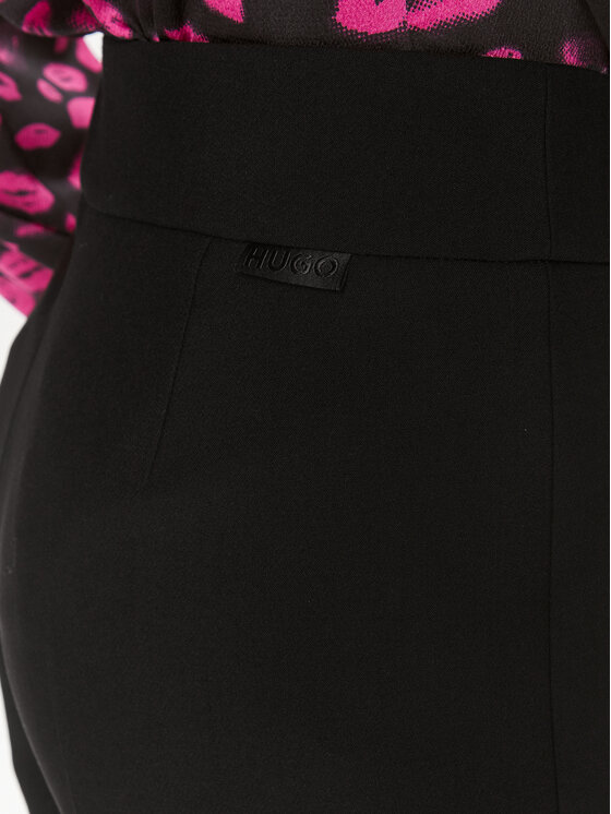 HUGO Hugo Kalhoty z materiálu Haitama 50504508 Černá Straight Fit
