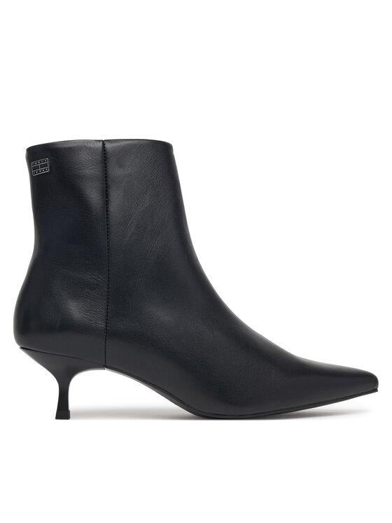 Tommy Jeans Tommy Jeans Īsie zābaki Tjw Pointed Kitten Heel Boots EN0EN03172 Melns