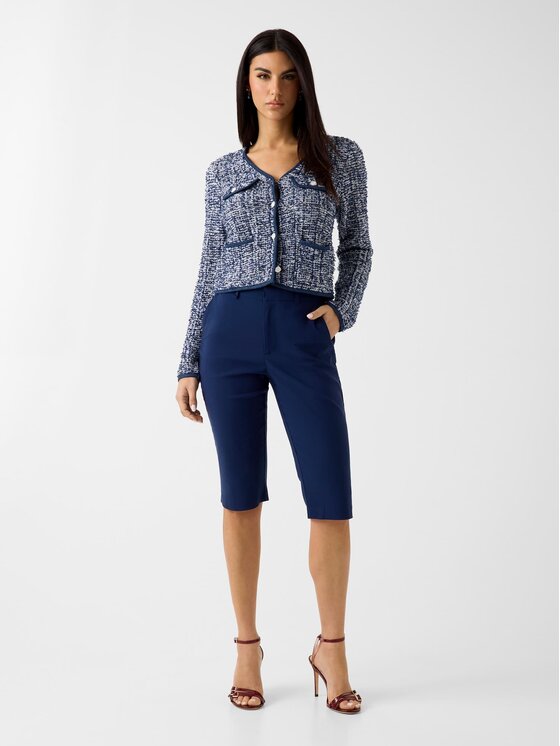 Guess Guess Spodnie materiałowe 183180 Niebieski Classic Fit