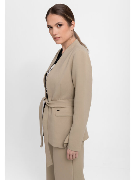 Volcano Volcano Marynarka JB-MIRELLA Beżowy Regular Fit