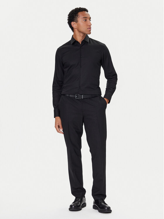 BOSS BOSS Сорочка H-Hank 50490934 Чорний Slim Fit