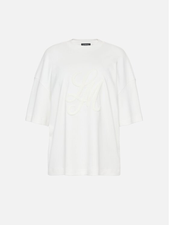 La Mania La Mania T-Shirt OTIS Kremowy Basic Fit