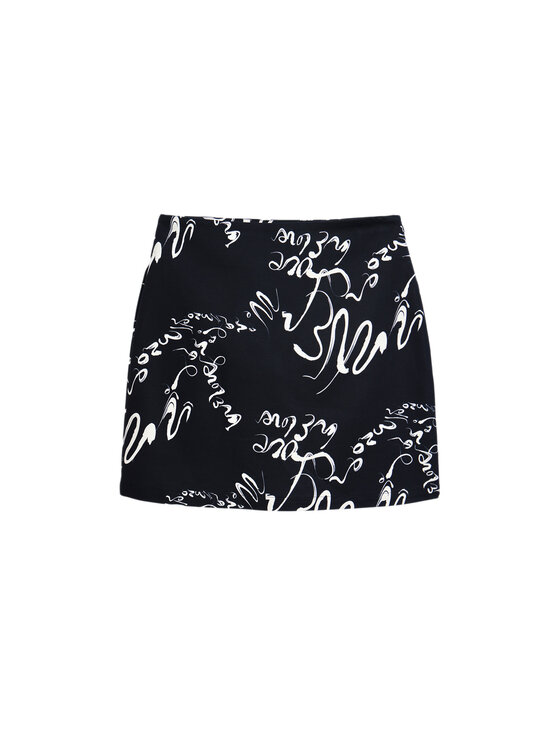 Desigual Desigual Mini sukňa 25SWFW03 Čierna Regular Fit