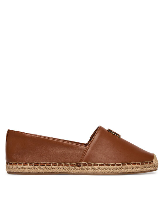 Tommy Hilfiger Tommy Hilfiger Espadrilky Th Logo Leather Espadrille FW0FW09246 Hnědá