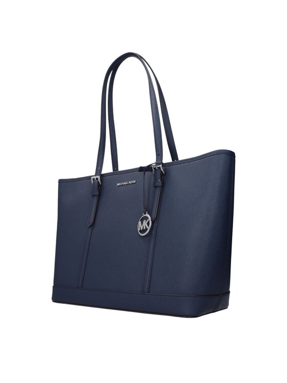 Michael Kors Michael Kors Torebka Blue Leather Shoulder Niebieski jasny