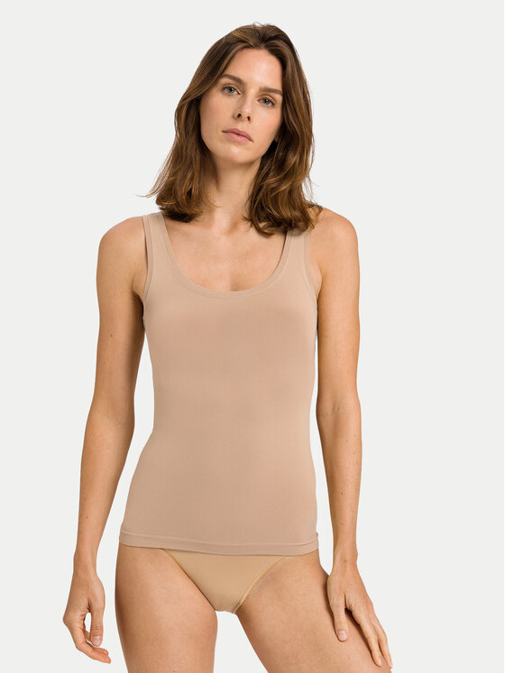 Hanro Hanro Marškinėliai Touch Feeling 71814 Smėlio Slim Fit