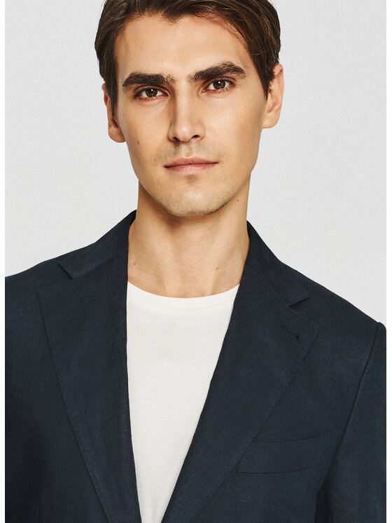 Pako Lorente Pako Lorente Marynarka P26SP-3X-012 Granatowy Slim Fit